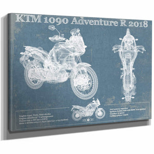 KTM 1090 Adventure R 2018 Blueprint Motorcycle Patent Print
