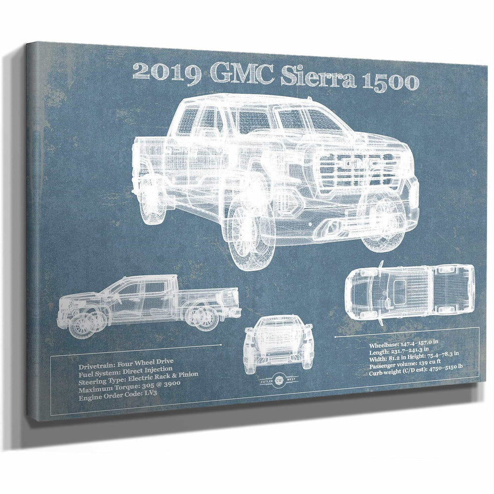 2019 GMC Sierra 1500 Vintage Blueprint Auto Print
