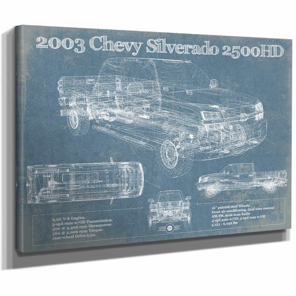 2003 Chevrolet Silverado 2500HD Vintage Blueprint Auto Print