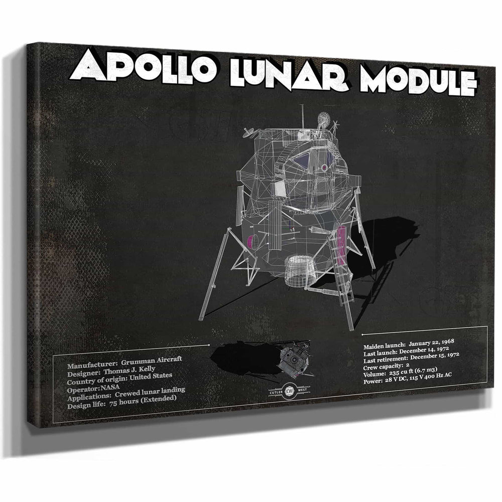 Apollo Lunar Module (LEM) NASA Aviation Blueprint Print