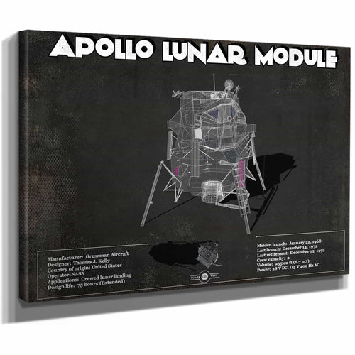 Apollo Lunar Module (LEM) NASA Aviation Blueprint Print