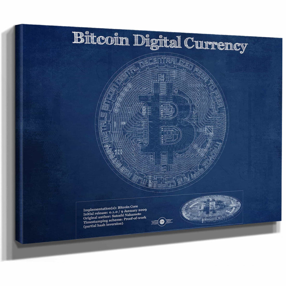 Vintage Bitcoin Wall Art Print
