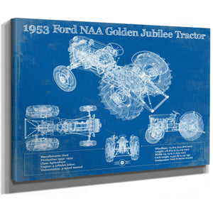 1953 Ford NAA Golden Jubilee Blueprint Vintage Tractor Patent Print