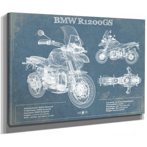 BMW R1200GS Blueprint Motorcycle Patent Print