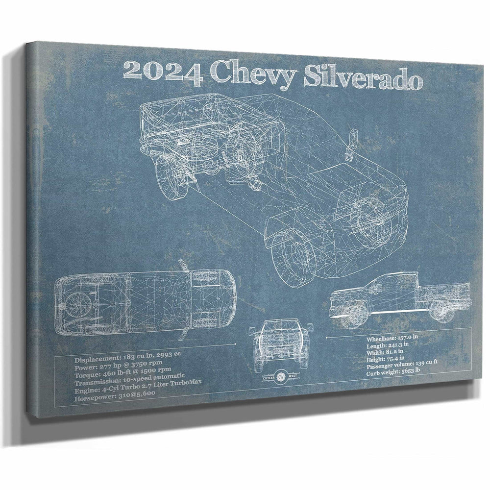 2024 Chevrolet Silverado Vintage Blueprint Auto Print