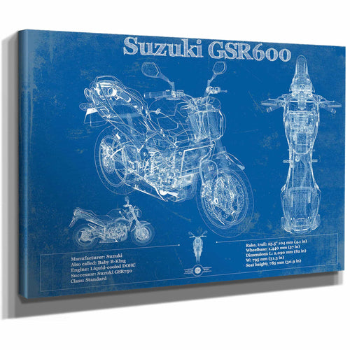 Suzuki GSR600 Blueprint Motorcycle Patent Print
