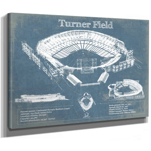 Turner Field - Atlanta Braves (MLB) Vintage Baseball Print