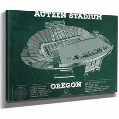 Vintage Autzen Stadium - Oregon Ducks Football Print