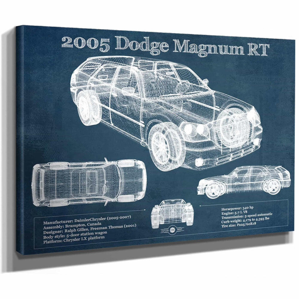2005 Dodge Magnum RT Vintage Blueprint Auto Print