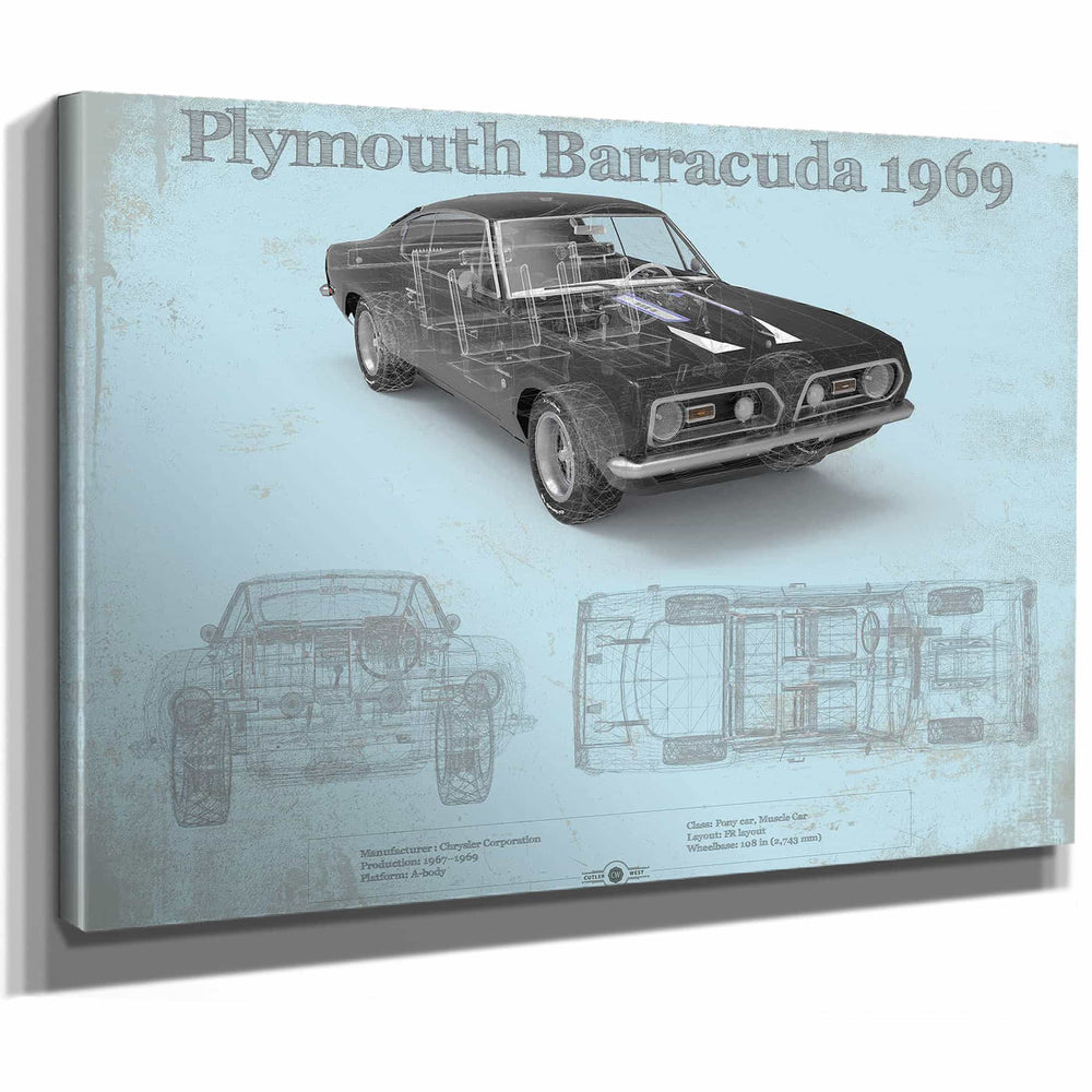 Plymouth Barracuda Original Blueprint Art