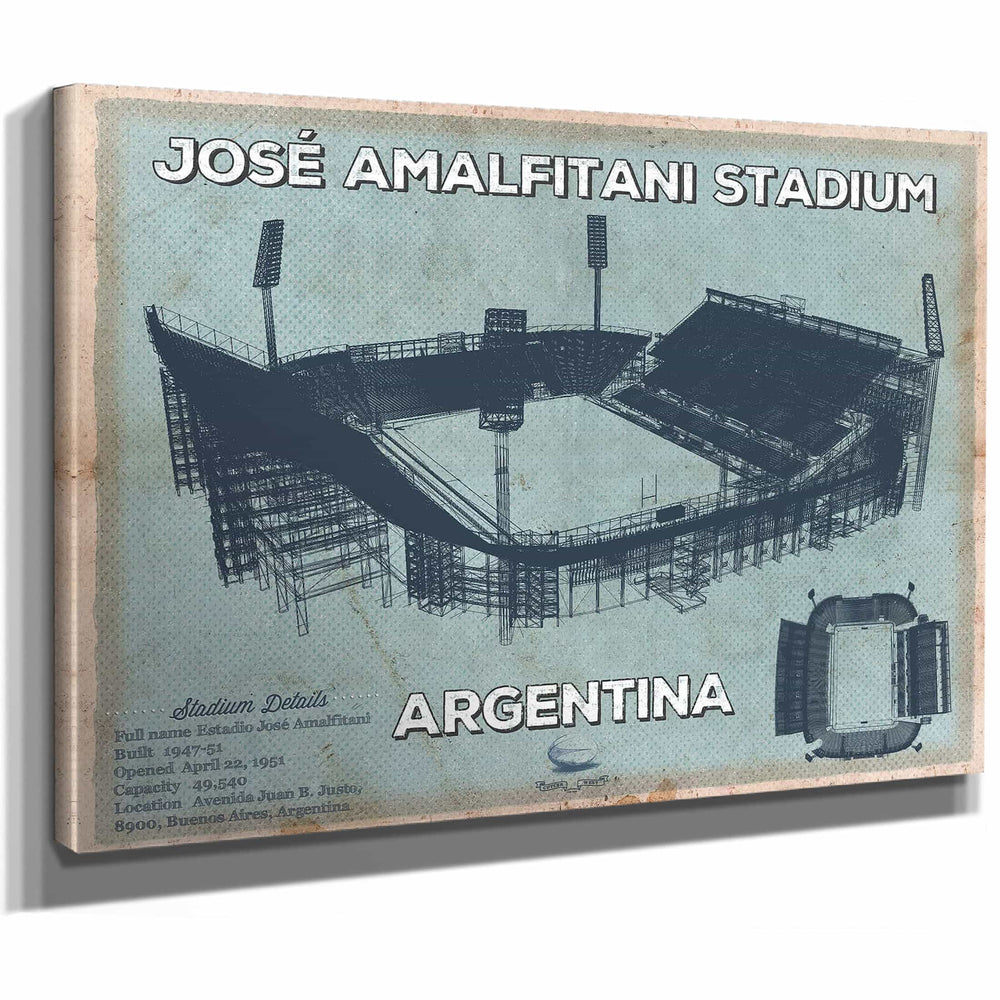 Argentina Rugby - Vintage JosÃ© Amalfitani Stadium Print
