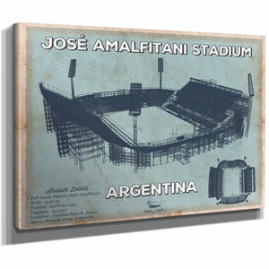 Argentina Rugby - Vintage JosÃ© Amalfitani Stadium Print