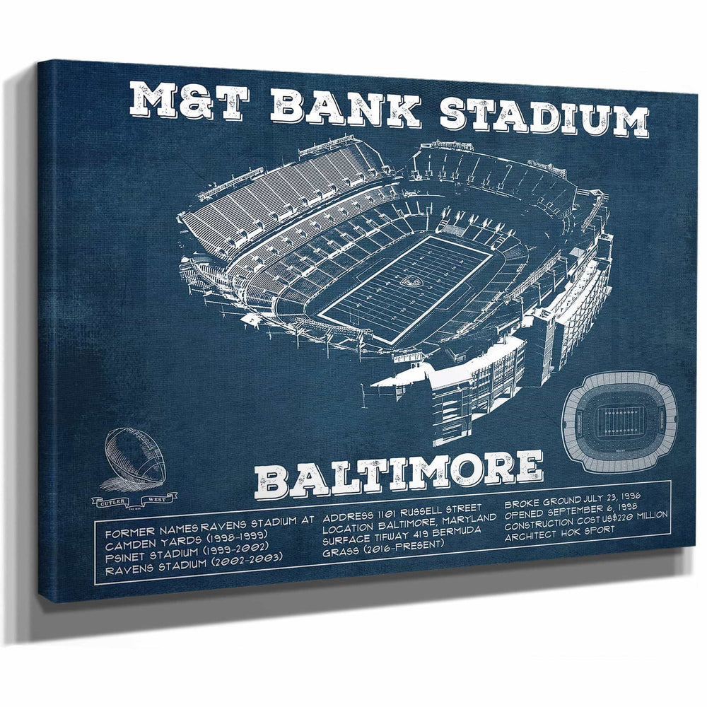 Baltimore Ravens - M&T Bank Stadium - Vintage Football Print