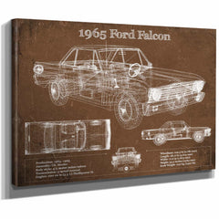 1965 Ford Falcon Blueprint Vintage Auto Print