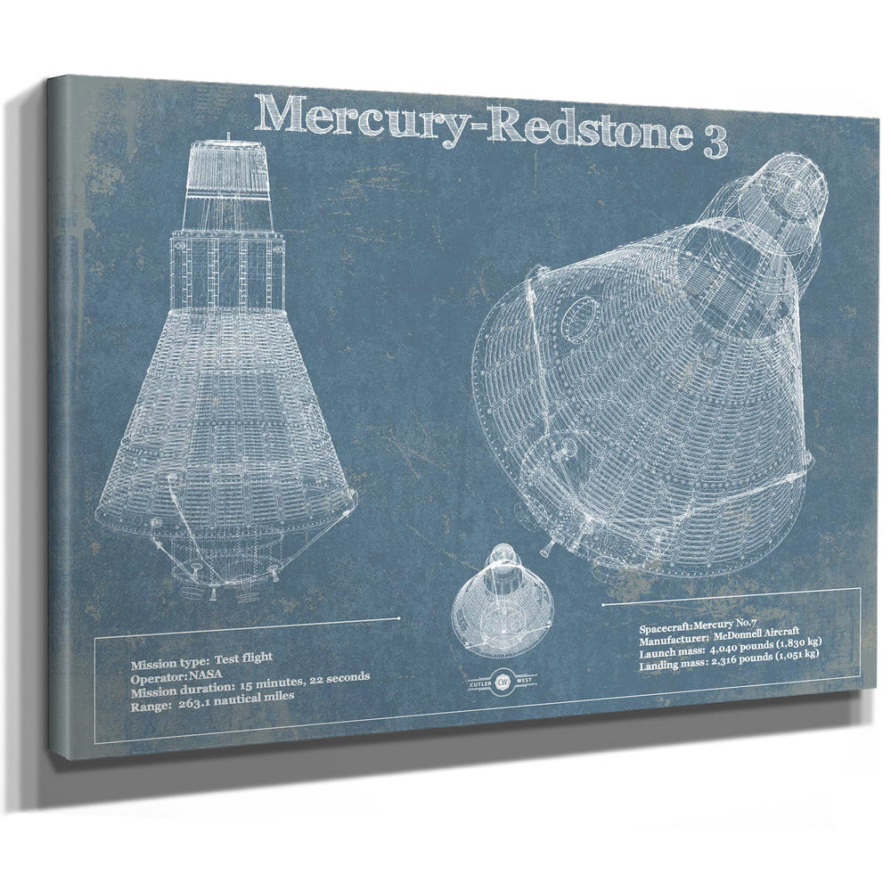 Mercury-Redstone 3 (Freedom 7) NASA Aviation Space Print