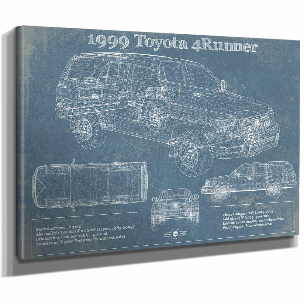 1999 Toyota 4runner Vintage Blueprint Auto Print