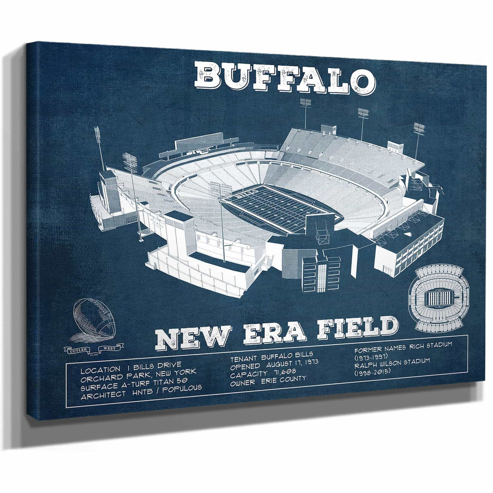 Buffalo Bills - New Era Field - Vintage Football Print