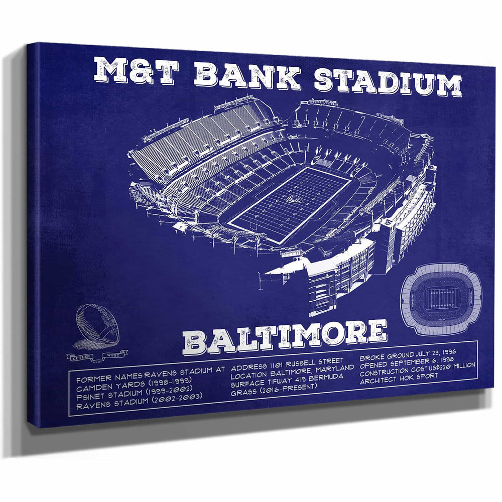 Baltimore Ravens - M&T Bank Stadium - Vintage Football Team Color Print