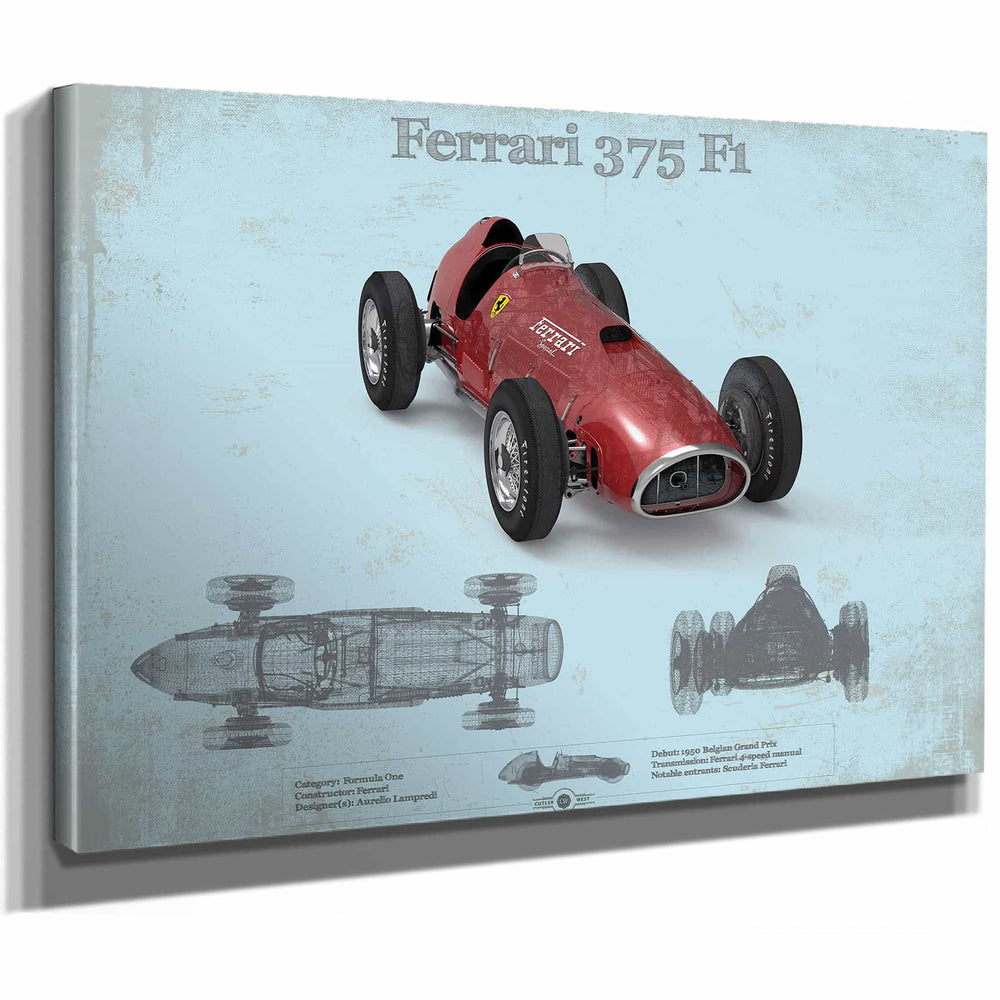 Ferrari 375 Formula One Blueprint Vintage Auto Print