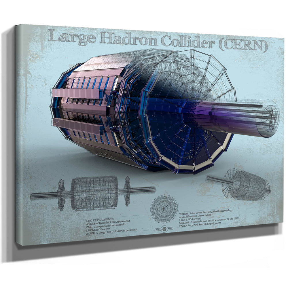 Large Hadron Collider CERN Blueprint Wall Art