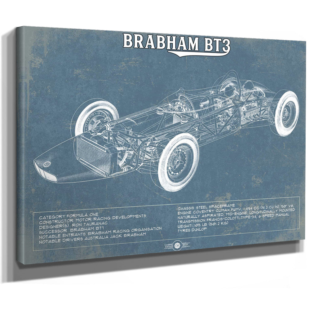 Brabham BT3 Formula One Racing Car Vintage Auto Print