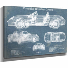 Porsche Boxster (2004) Blueprint Vintage Auto Print
