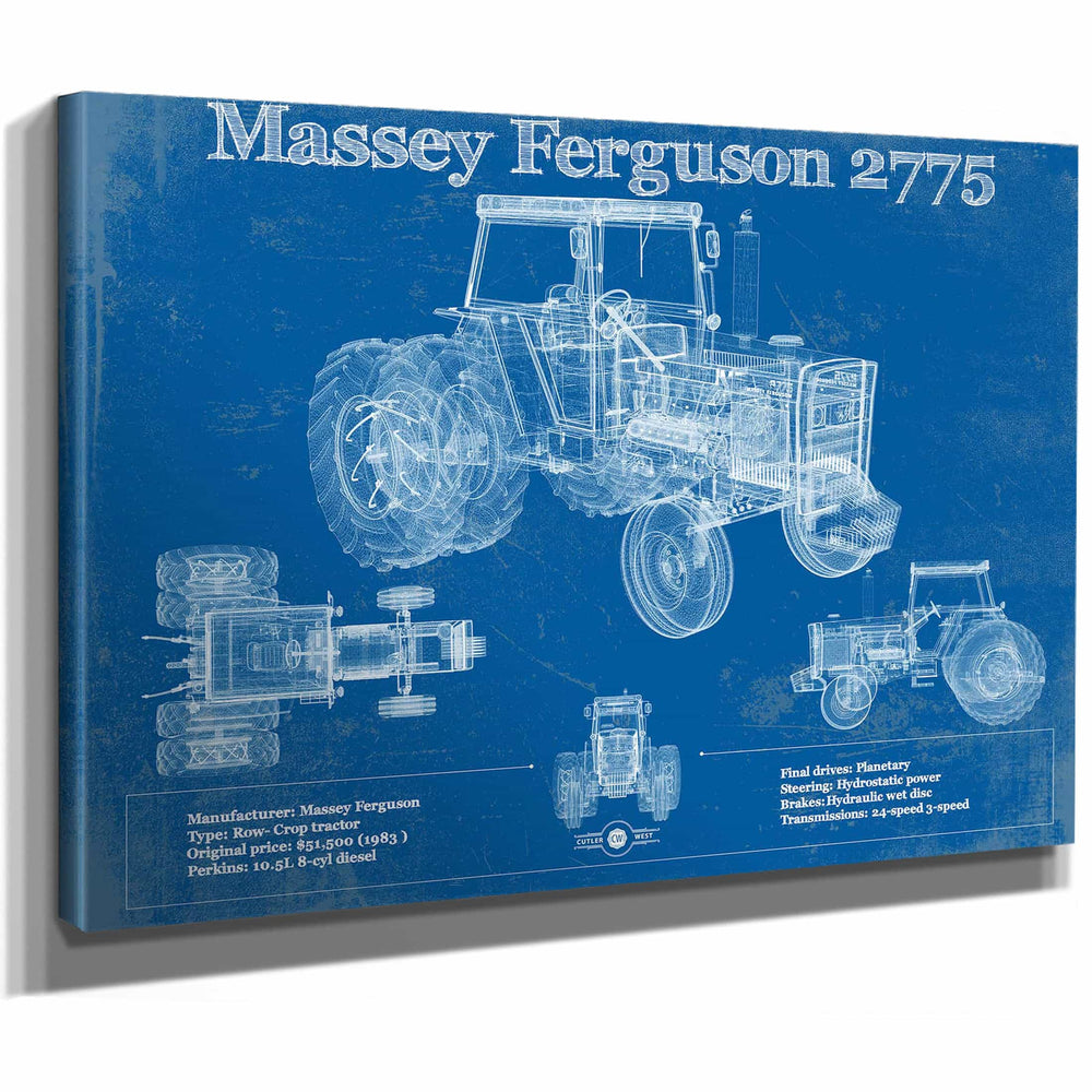 1978 Massey Ferguson 2775 Tractor Vintage Blueprint Auto Print