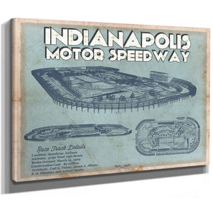 Indianapolis Motor Speedway Blueprint NASCAR Race Track Print