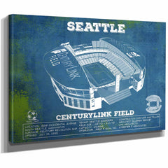 Seattle Sounders F.C. - Vintage Century Link Field MLS Soccer Print
