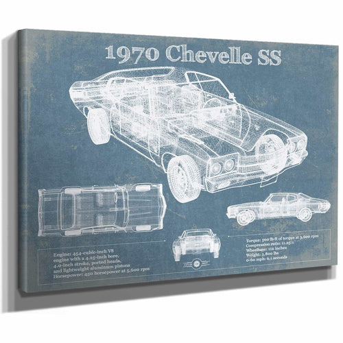 1970 Chevrolet Chevelle SS Original Blueprint Art
