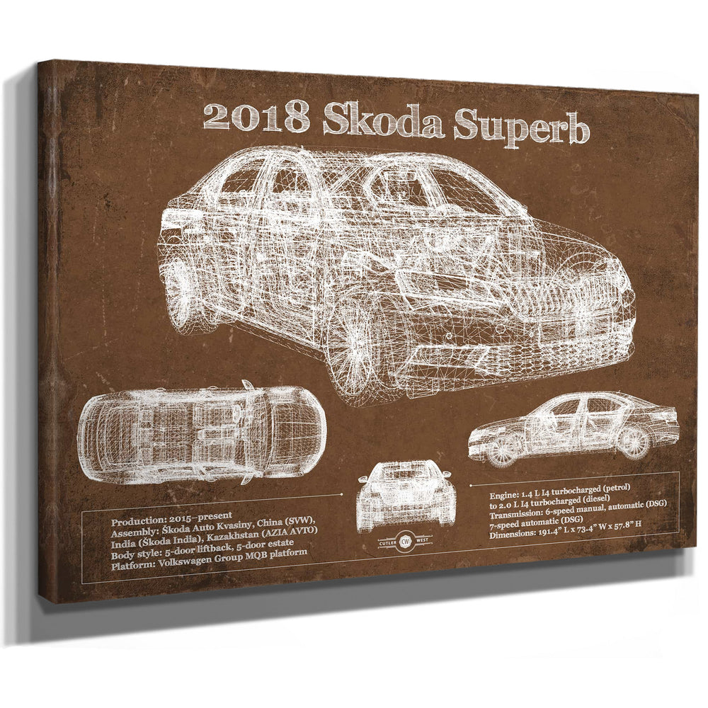 2018 Skoda Superb Vintage Blueprint Auto Print