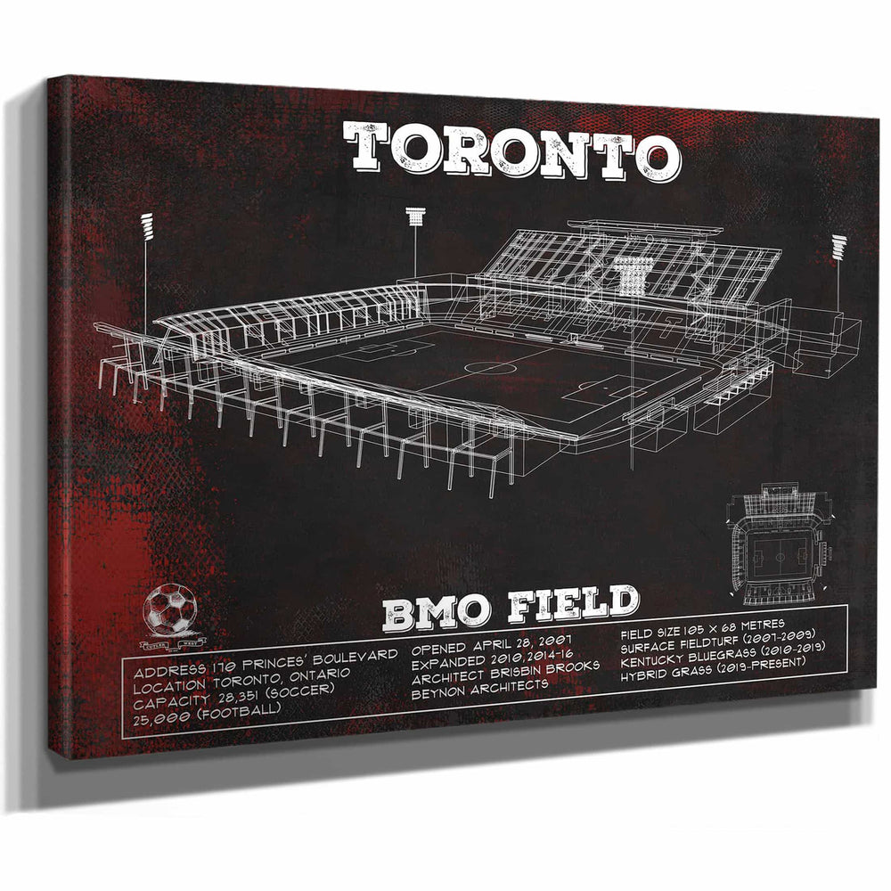 Toronto F.C. - BMO Field Vintage MLS Soccer Print 2