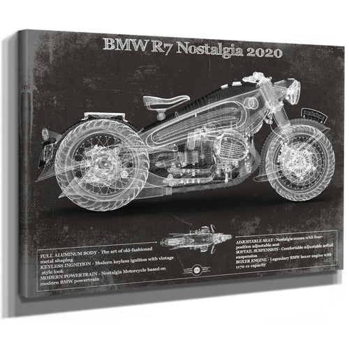 BMW R7 Nostalgia 2020 Blueprint Motorcycle Patent Print