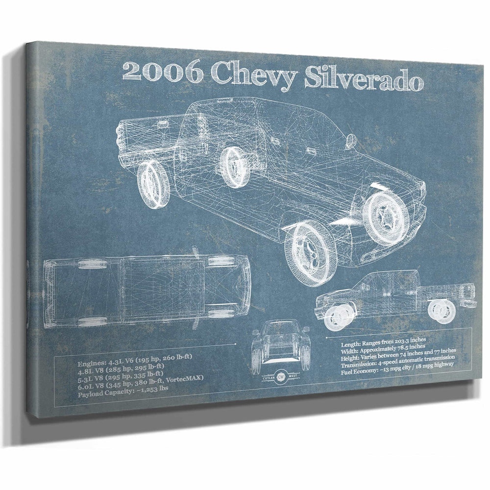 2006 Chevrolet Silverado Vintage Blueprint Auto Print