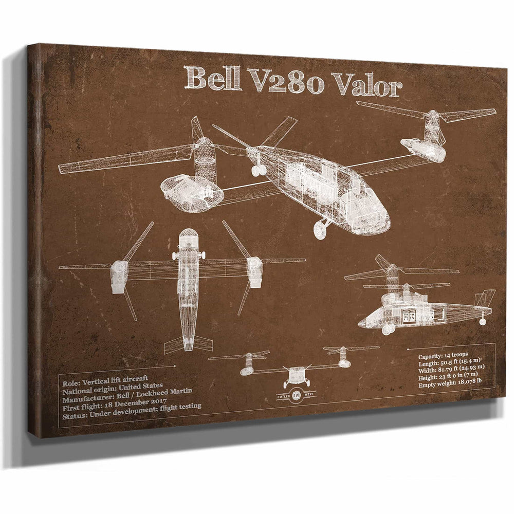 Bell V280 Valor Future Vertical Lift Vintage Blueprint