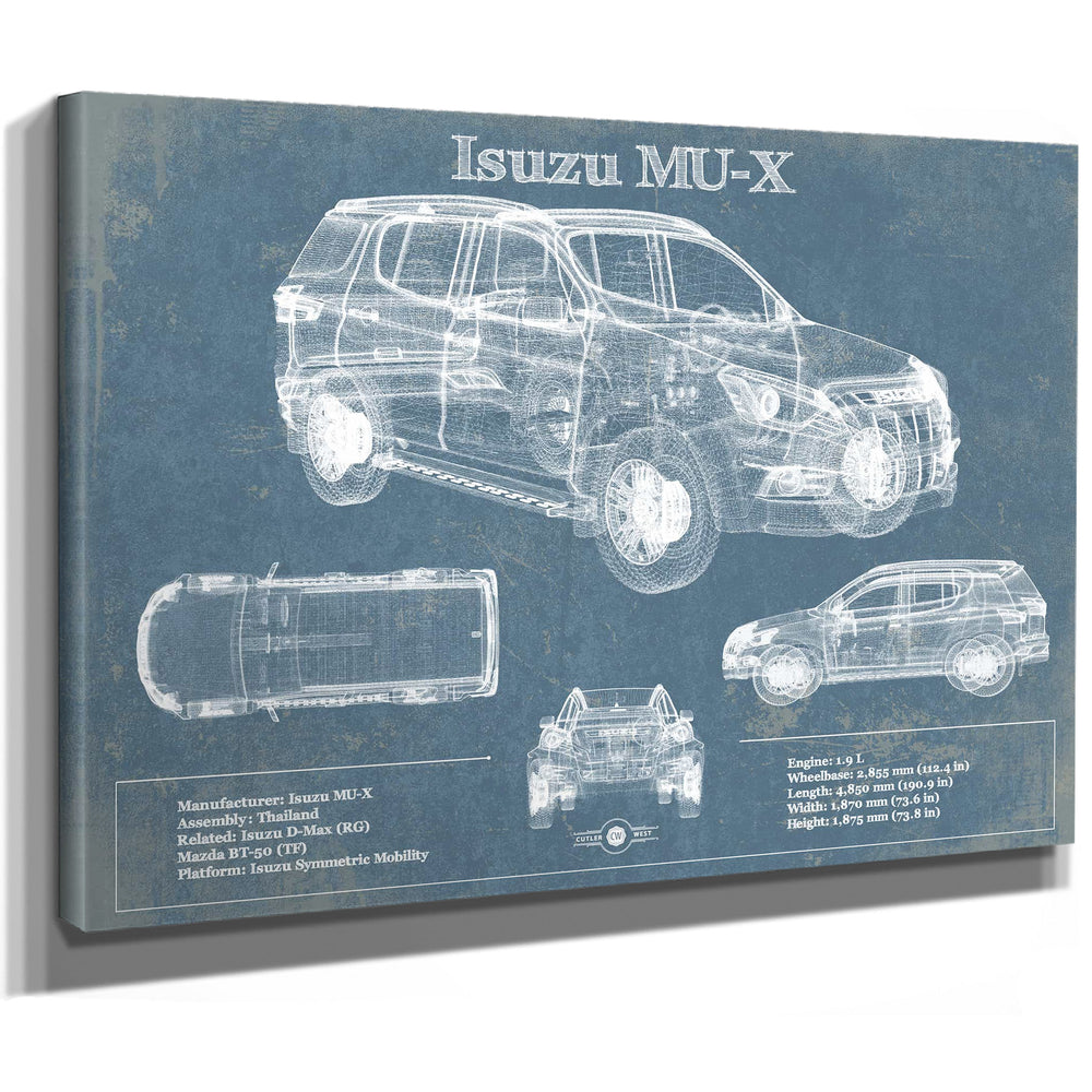 Isuzu MU-X Vintage Blueprint Auto Print