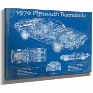 1970 Plymouth Barracuda Original Blueprint Art