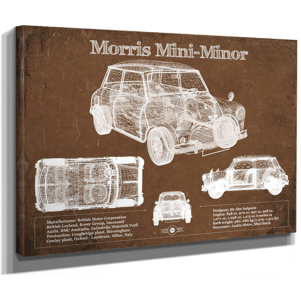 Morris Mini-Minor Vintage Auto Print