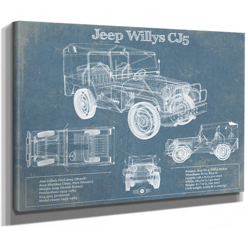 Jeep Willys CJ5 Army Truck Original Patent Print