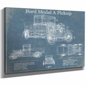 Ford Model A Pickup Vintage Blueprint Auto Print