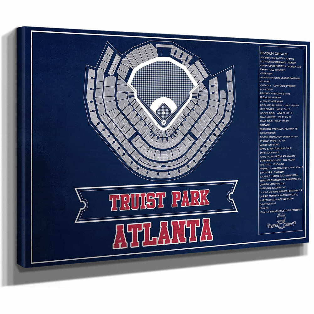 Turner Field - Atlanta Braves MLB Vintage Baseball Print