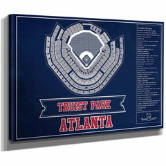 Turner Field - Atlanta Braves MLB Vintage Baseball Print
