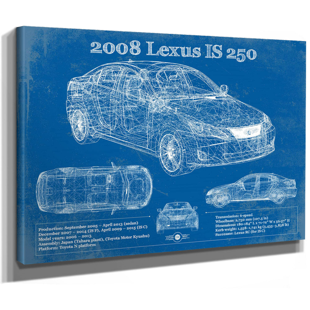 2008 Lexus Is 250 Vintage Blueprint Auto Print