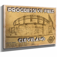 Vintage Cleveland Indians Progressive Field Baseball Print