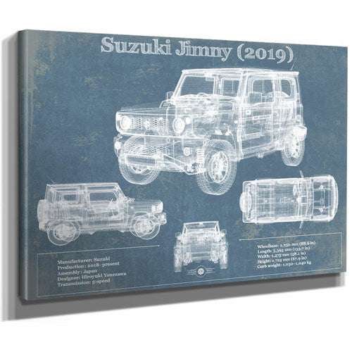 Suzuki Jimney 2019 Vintage Blueprint Auto Print