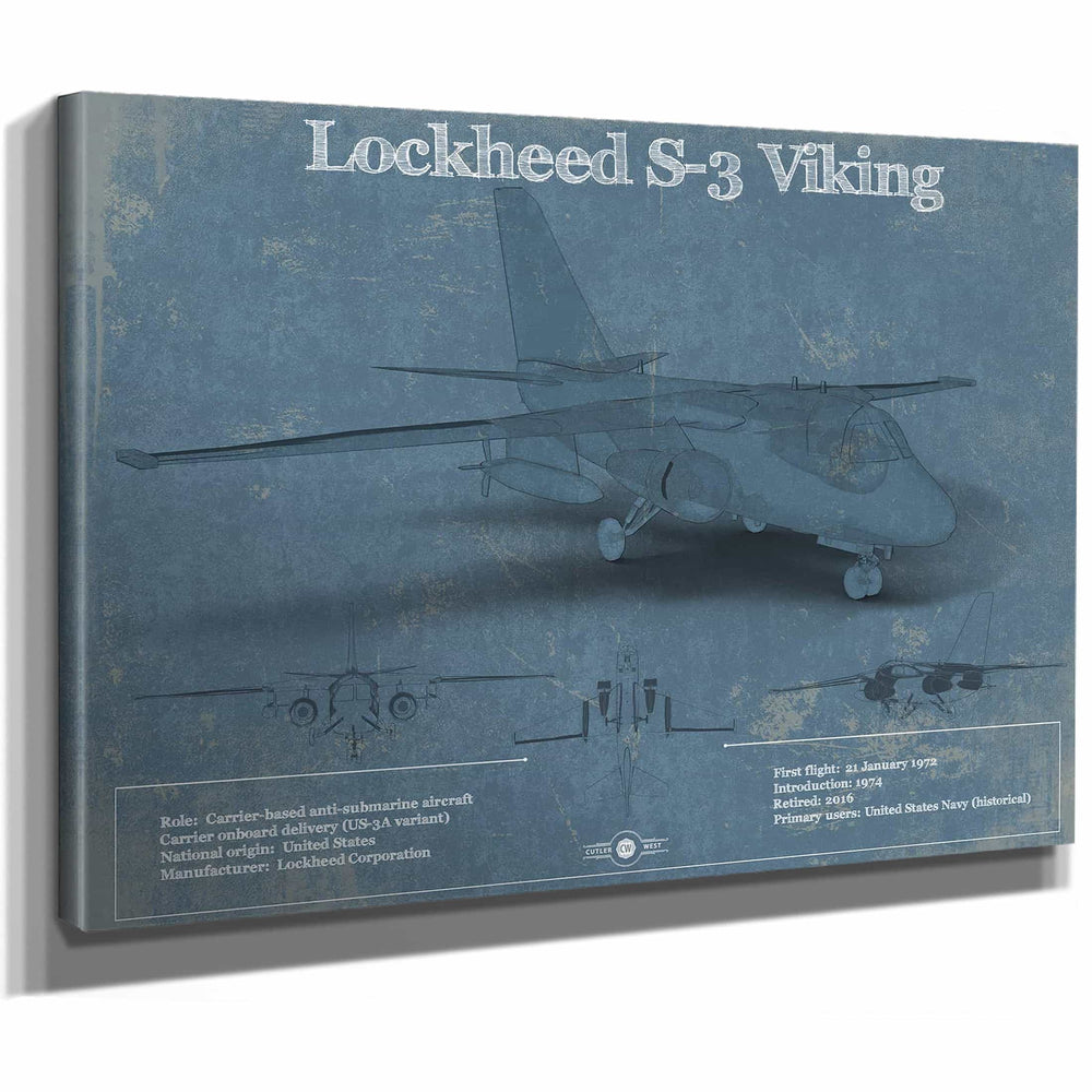 Lockheed S-3 Viking Aircraft Patent Blueprint Original Design Wall Art