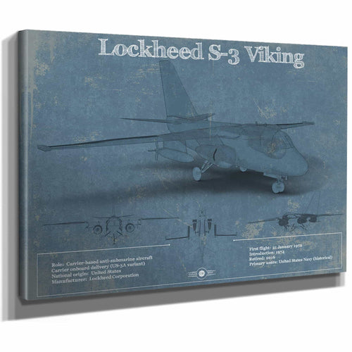 Lockheed S-3 Viking Aircraft Patent Blueprint Original Design Wall Art
