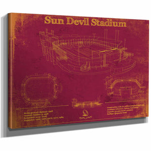 Sun Devil Stadium Wall Art - Vintage Arizona State Sun Devils Art