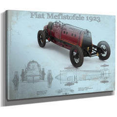 Fiat Mephistopheles Blueprint Vintage Auto Print