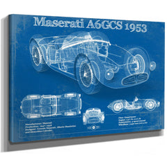Maserati A6GCS 1953 Original Vintage Car Blueprint